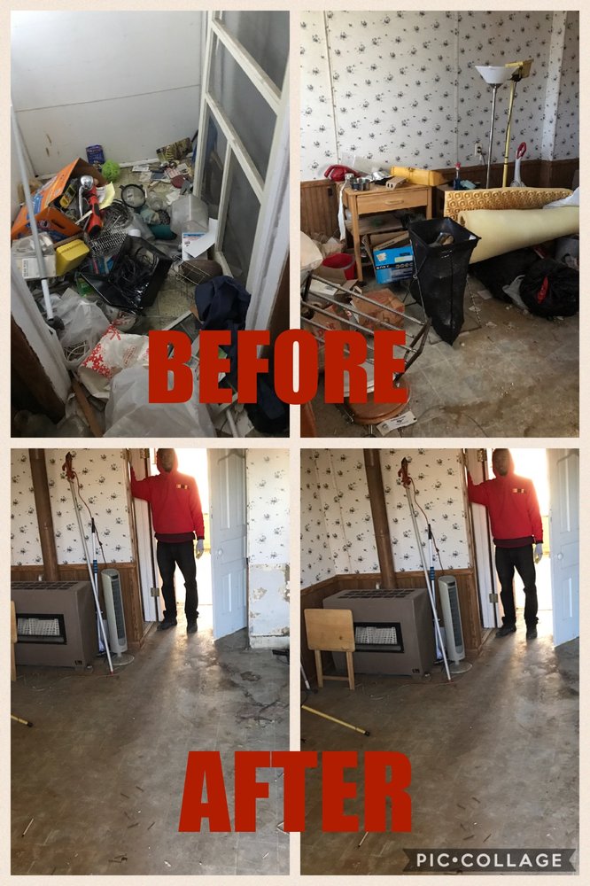 before junk removal after junk removal