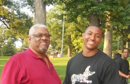 Marcus, the owner of Pro Waste, smiling alongside his father